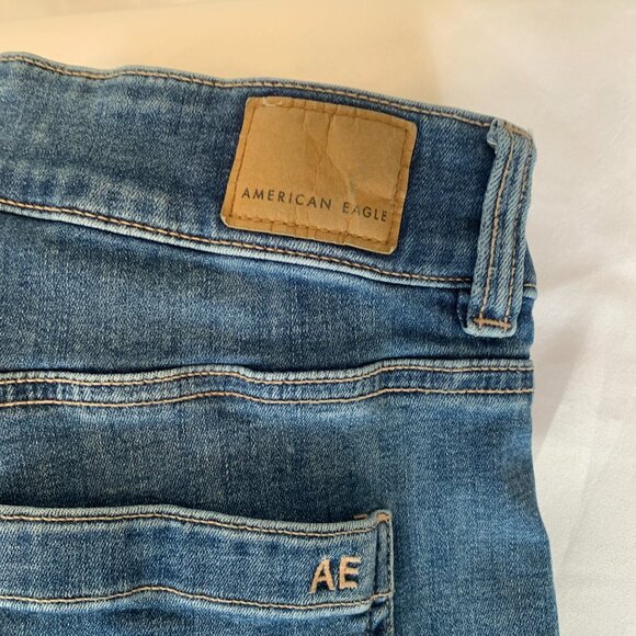 American Eagle Super High Rise Flare Size 10  Regular Jeans Y2K - Picture 4 of 10